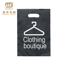 100% Biodegradable Custom Micron Logo Printed Clothing Packaging Reinforced Plastic Die Cut Punch Handle Bag